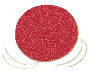 Bellatex Sedák Adéla kulatý hladký průměr 40 cm Kvítek červená