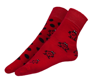 Bellatex Ponožky Berušky červená, černá