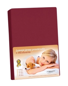 Bellatex prostěradlo jersey LUX  Bordová