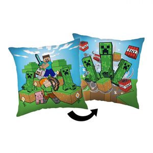 Jerry Fabrics Polštářek Minecraft Creeper rush 40x40 cm