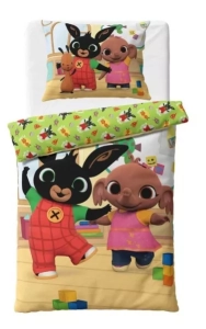 Carbotex Povlečení Zajíček Bing a Sula ve školce 140x200, 70x90 cm