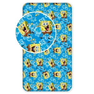 Jerry Fabrics Prostěradlo Sponge Bob Blue 90x200x25 cm