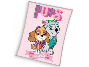 Carbotex Dětská fleecová deka Tlapková Patrola Skye a Everest 130x170 cm