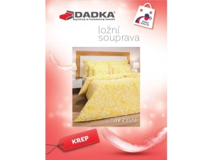 DADKA Povlečení krep Iluze 2 žlutá 140x200, 70x90 cm