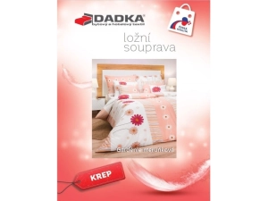 DADKA Povlečení krep Gardénie meruňková 240x200, 2x 70x90 cm
