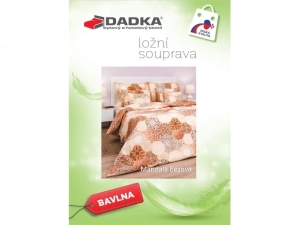 DADKA Povlečení krep Mandala béžová 240x200, 2x 70x90 cm