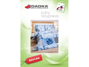 DADKA Povlečení bavlna Pampelišky 3D modré 140x220, 70x90 cm