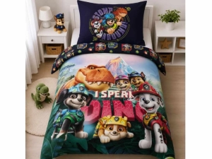 Carbotex Povlečení Tlapková Patrola Ve světě dinosaurů 140x200, 70x90 cm