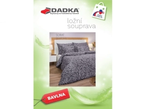 DADKA Bavlněné povlečení Sorat tmavě šedý 140x200, 70x90 cm