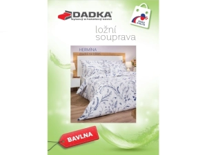 DADKA Bavlněné povlečení Hermína modrá na bílém 140x200, 70x90 cm