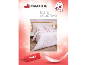 DADKA Krepové povlečení Max pudrový 140x200, 70x90 cm