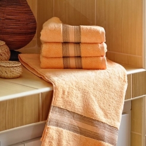 Polášek mikrofroté ručník Dita lososová 50x100 cm