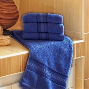 Polášek mikrofroté ručník Dita tmavě modrá 50x100 cm