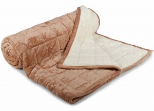 Svitap deka Sleep Well mikrovlákno OVEČKA® prošev čokoládovo/bílá 150x200 cm