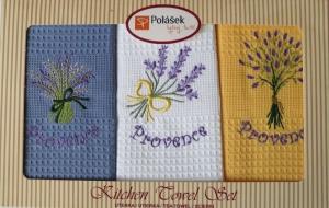 Polášek Dárková sada vaflových utěrek set 2 Provence 50x70cm 3ks