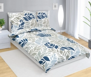 Bellatex Povlečení bavlněné 140x200, 70x90 cm Variace modrá, béžová