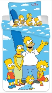 Jerry Fabrics povlečení bavlna Simpsons Family "Clouds"  02 140x200+70x90 cm 