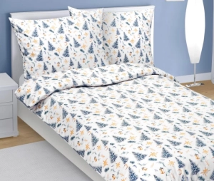 Bellatex Povlečení bavlněné Vánoce 140x200, 70x90 cm Stromek vánoční
