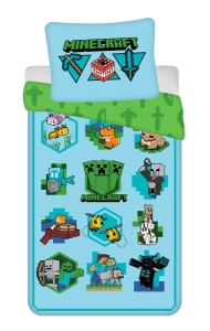 Jerry Fabrics Povlečení bavlna Minecraft Lets Play 140x200, 70x90 cm