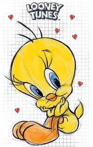 Dětský froté ručník Tweety bílý 30x50 cm 
