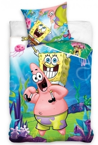 Dětské povlečení bavlna Sponge Bob Hijó koníčku 140x200+70x90 cm 