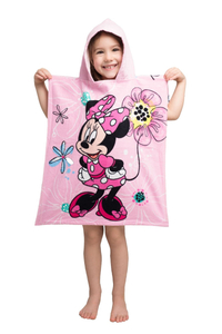 Jerry Fabrics Plážová osuška pončo Minnie Pink bow 50x115 cm