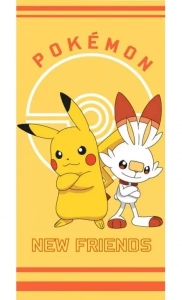 Carbotex osuška Pokémon Pikachu a Scorbunny 70x140 cm  