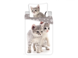 Jerry Fabrics Povlečení fototisk Kitten grey 140x200, 70x90 cm