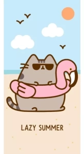 Carbotex osuška Kočička Pusheen Mňaumózní Dovolená 70x140 cm 