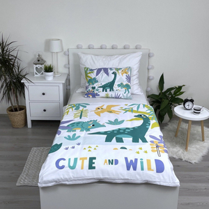 Jerry Fabrics Povlečení do postýlky Dino Cute and Wild baby 100x135, 40x60 cm