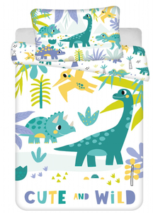 Jerry Fabrics Povlečení do postýlky Dino Cute and Wild baby 100x135, 40x60 cm