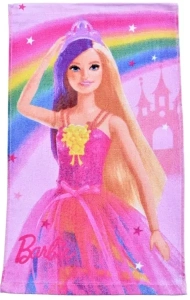 Dětský froté ručník Barbie Růžový Svět 30x50 cm