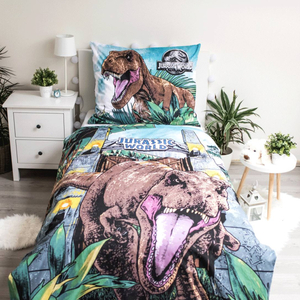 Jerry Fabrics Povlečení Jurský svět Roar svítící efekt 140x200, 70x90 cm