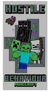 Jerry Fabrics Osuška Minecraft Hostile Behaviour 70x140 cm
