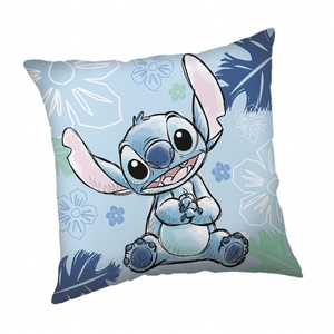 Jerry Fabrics Polštářek Lilo a Stitch Blue 40x40 cm