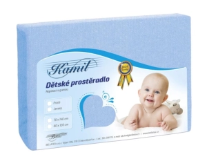 Bellatex Dětské jersey prostěradlo světlá modrá