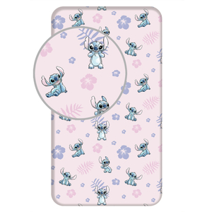 Jerry Fabrics Prostěradlo Lilo and Stitch Pink 90x200x25 cm