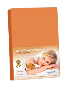 Bellatex prostěradlo jersey LUX  Mandarinková
