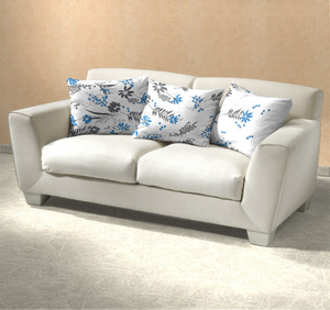 DADKA VRACOV Povlečení krep Agáta denim na bílém 140x220, 70x90 cm