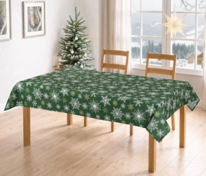 Bellatex Ubrus VÁNOCE 100x100 cm Vánoce hvězda Zelená,Bílá