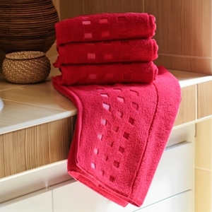 Polášek mikrofroté ručník Zora červená 50x100 cm 