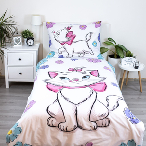 Jerry Fabrics Povlečení Marie Cat Floral 140x200, 70x90 cm