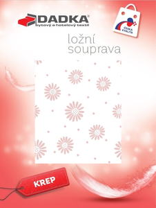 DADKA VRACOV Povlečení krep Anežka pudrová na bílém 140x220, 70x90 cm