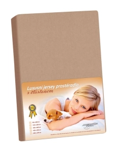 Bellatex prostěradlo jersey s elastanem kávová