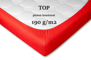 DADKA VRACOV Jersey prostěradlo červené