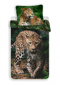 Jerry Fabrics Povlečení fototisk Leopard green 140x200, 70x90 cm