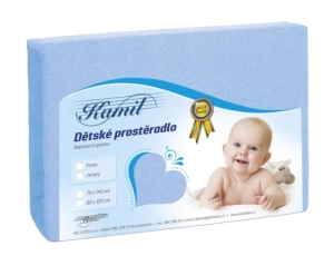 Bellatex Dětské jersey prostěradlo světlá modrá