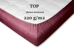 DADKA Froté prostěradlo bordó