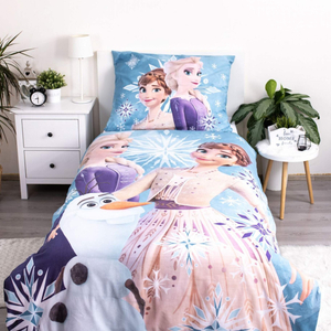 Jerry Fabrics Povlečení Frozen White snowflake 140x200, 70x90 cm