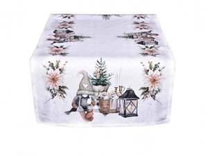 Forbyt Vánoční ubrus Skřítek s lucernou CYH6060C 40x140 cm